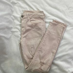 Light pink ripped jeans!